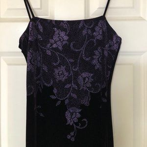 NEW S Georgiou long velvet floral purple gown